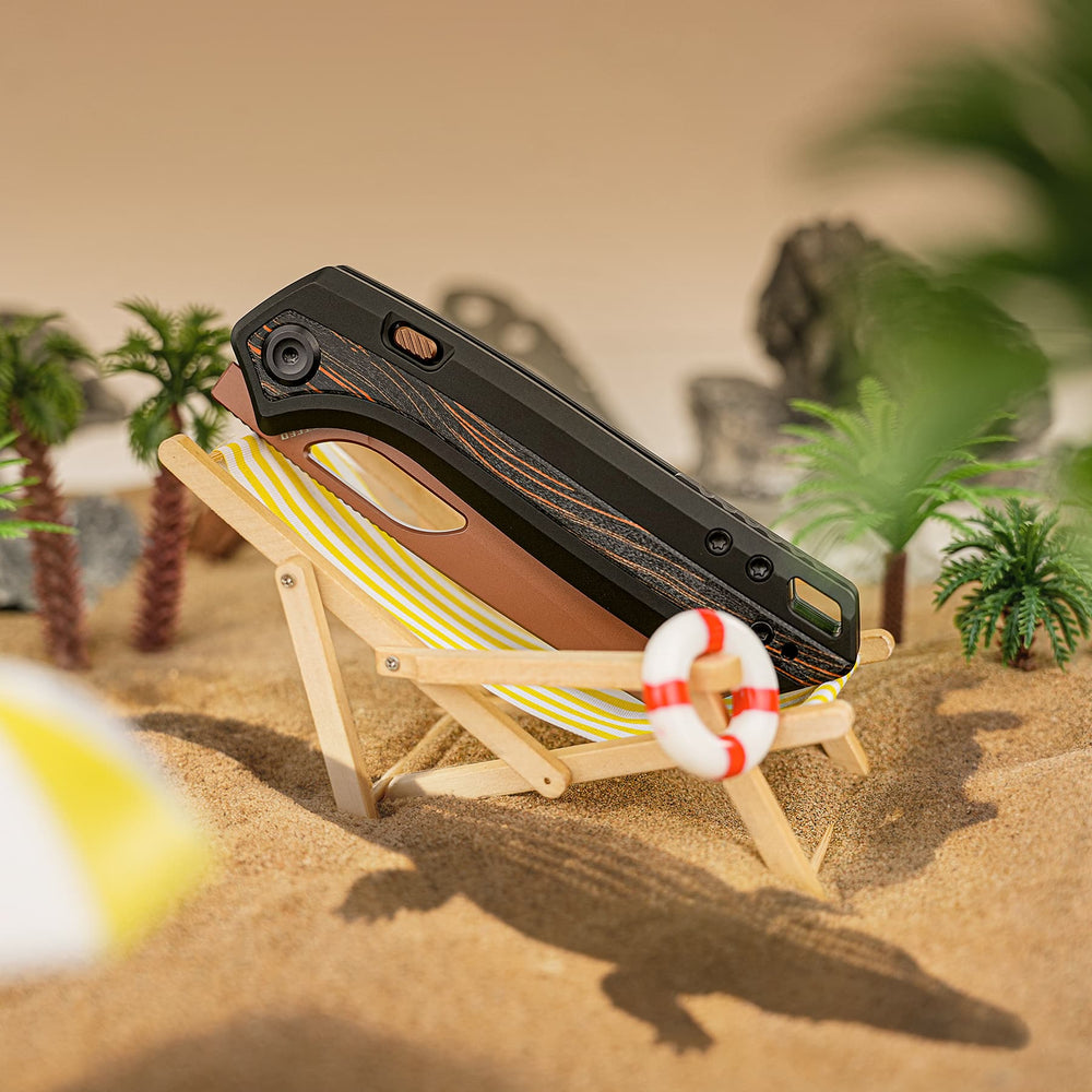 VOSTEED Kroc 329 -Top Liner Lock (3.29" S35VN Blade & Aluminum & Topo G10 Handle) - A1810