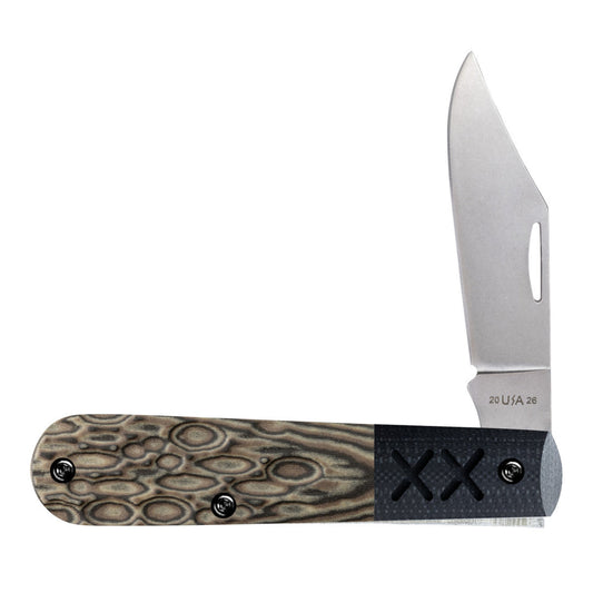 CASE CUTLERY Crossroads™ Fossil Jig Luna Richlite® w/Black G-10 XR Barlow