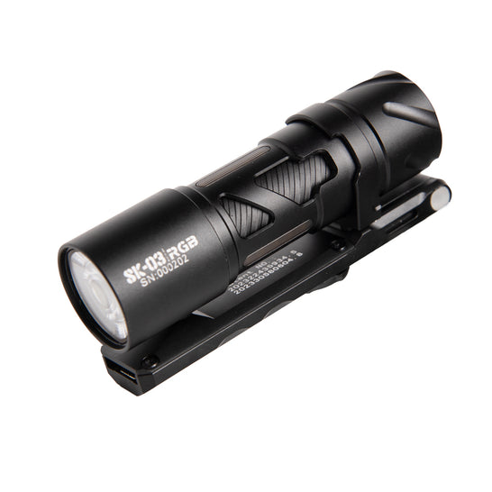 LOOP GEAR SK03 RGB Pro Aluminum Black LED Flashlight
