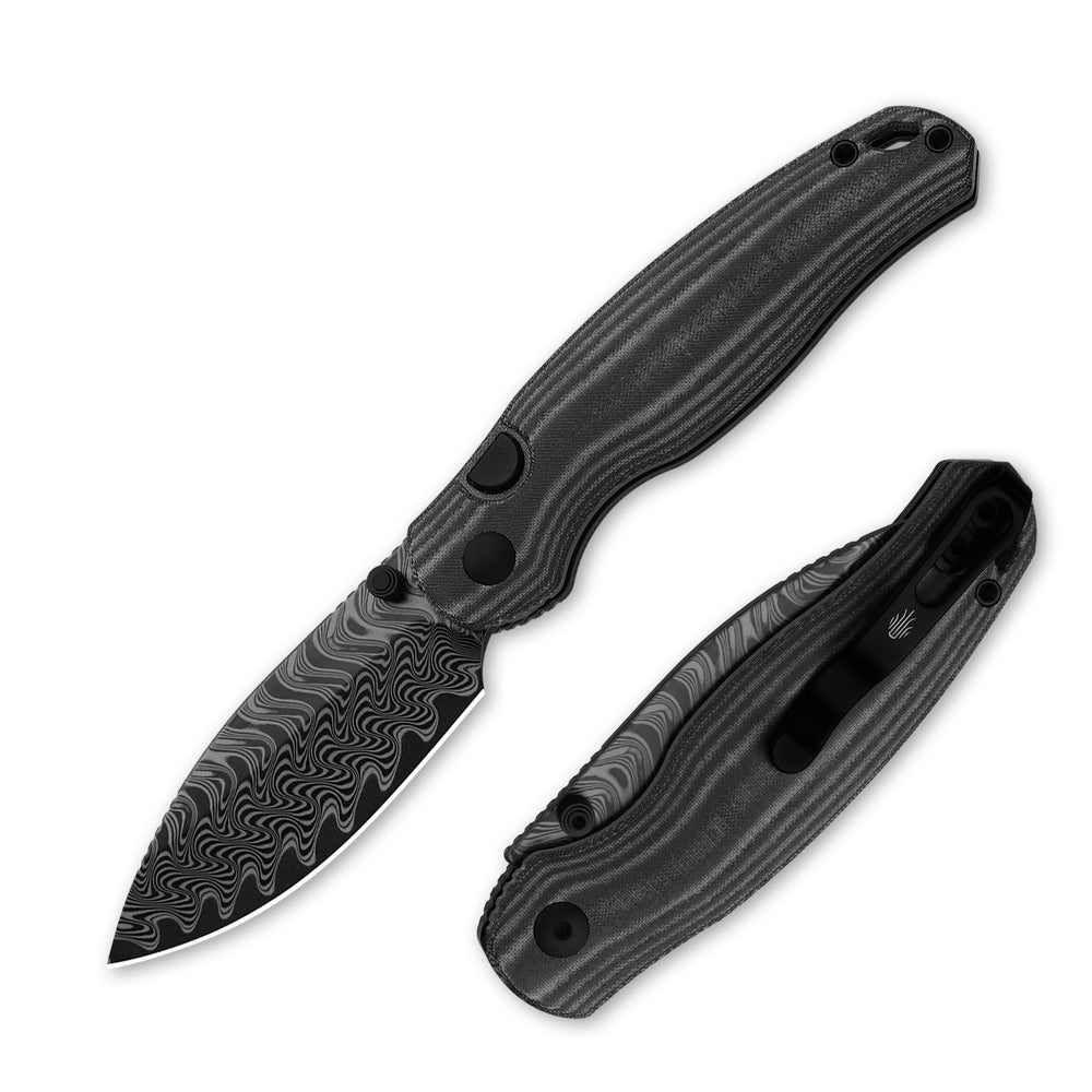 KIZER CUTLERY Phoca BD | Damascus | Norplex UltreX™ Micarta | Button Liner Lock