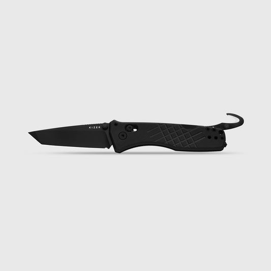KIZER CUTLERY Aegis T | AEB-L | Black G10 | Rescue Hook & Glass Breaker