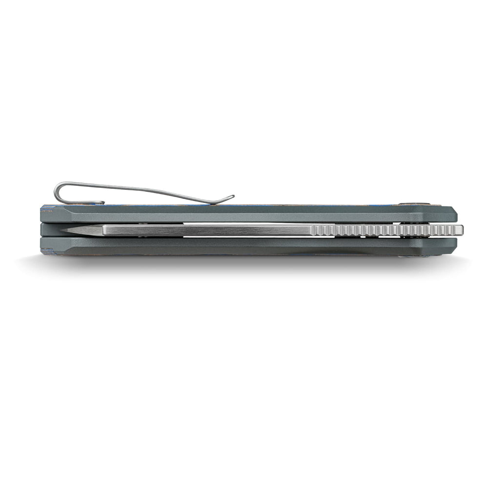 VOSTEED Kroc 329 -Top Liner Lock (3.29" S35VN Blade & Aluminum & Ocean Micarta Handle) - A1813
