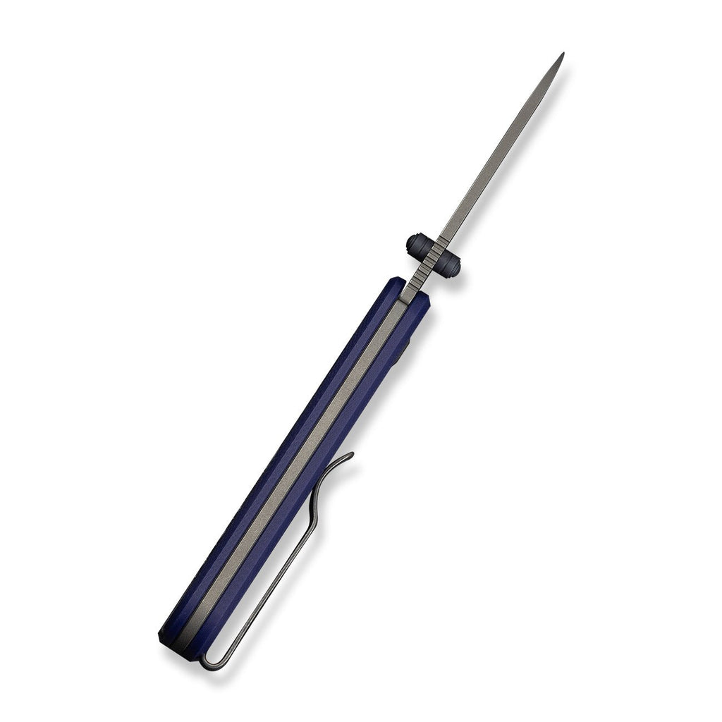 CIVIVI Baby Banter Slip Joint Thumb Stud Knife Blue G10 Handle (2.34" Gray Stonewashed Nitro-V Blade) C25066A-1