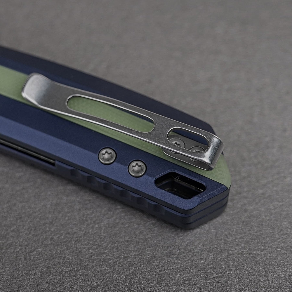 VOSTEED Kroc 329 -Top Liner Lock (3.29" S35VN Blade & Aluminum & Grow-in-the-Dark G10 Handle) - A1814