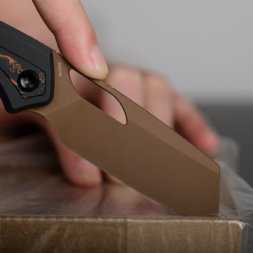 VOSTEED Kroc -Top Liner Lock (2.99" S35VN Blade & Aluminum & Topo G10 Handle) - A1802