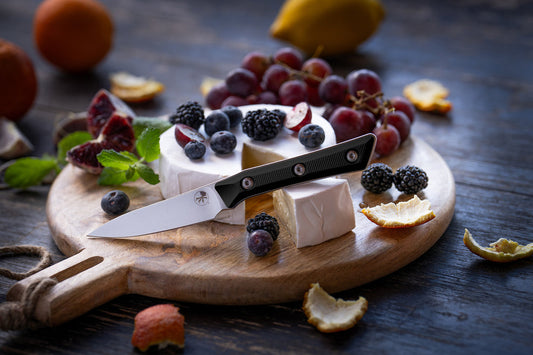 Microtech Gear Paring Knife Stonewash Standard Black G-10 (3500-10BK)