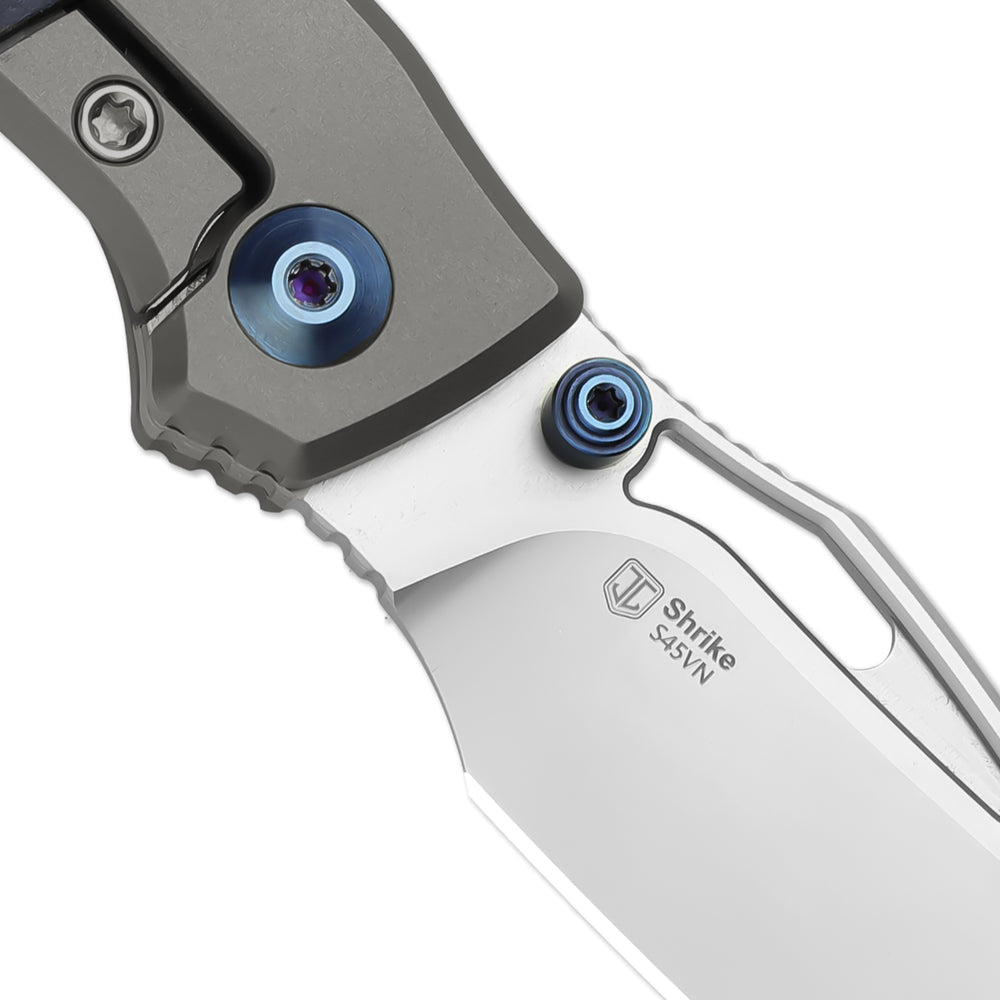 KIZER CUTLERY Shrike | S45VN | Titanium & Richlite | Front Flipper | Ki3746A3