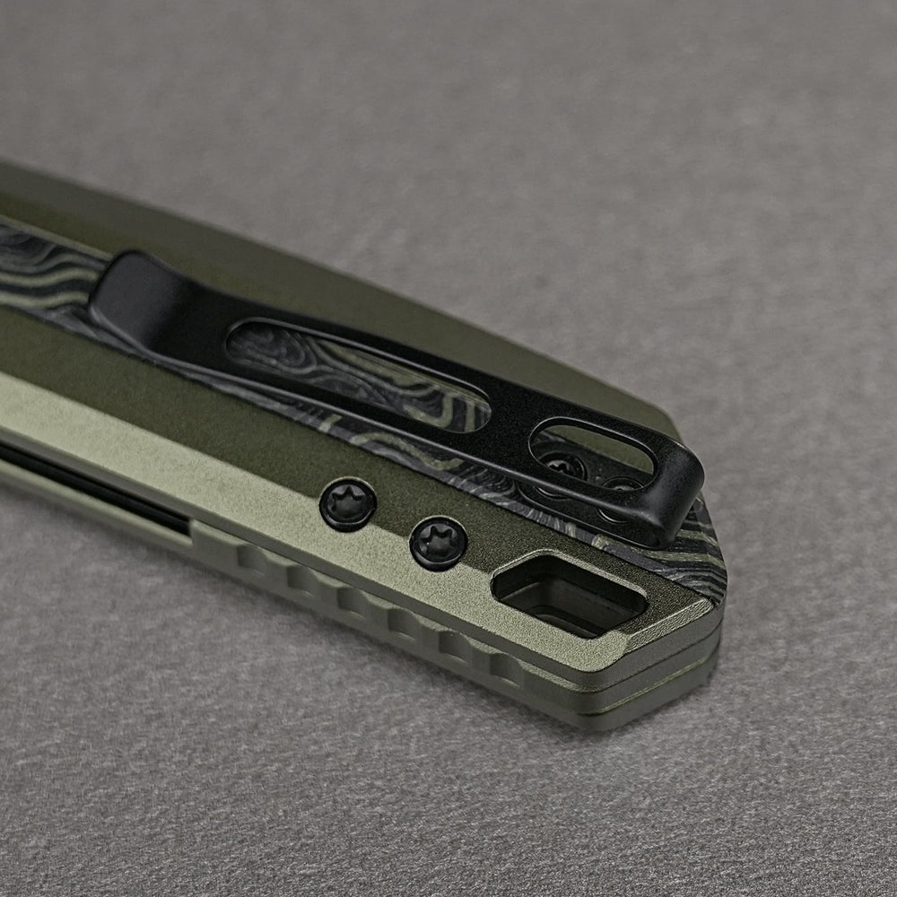 VOSTEED Kroc 329 -Top Liner Lock (3.29" S35VN Blade & Aluminum & Topo G10 Handle) - A1812