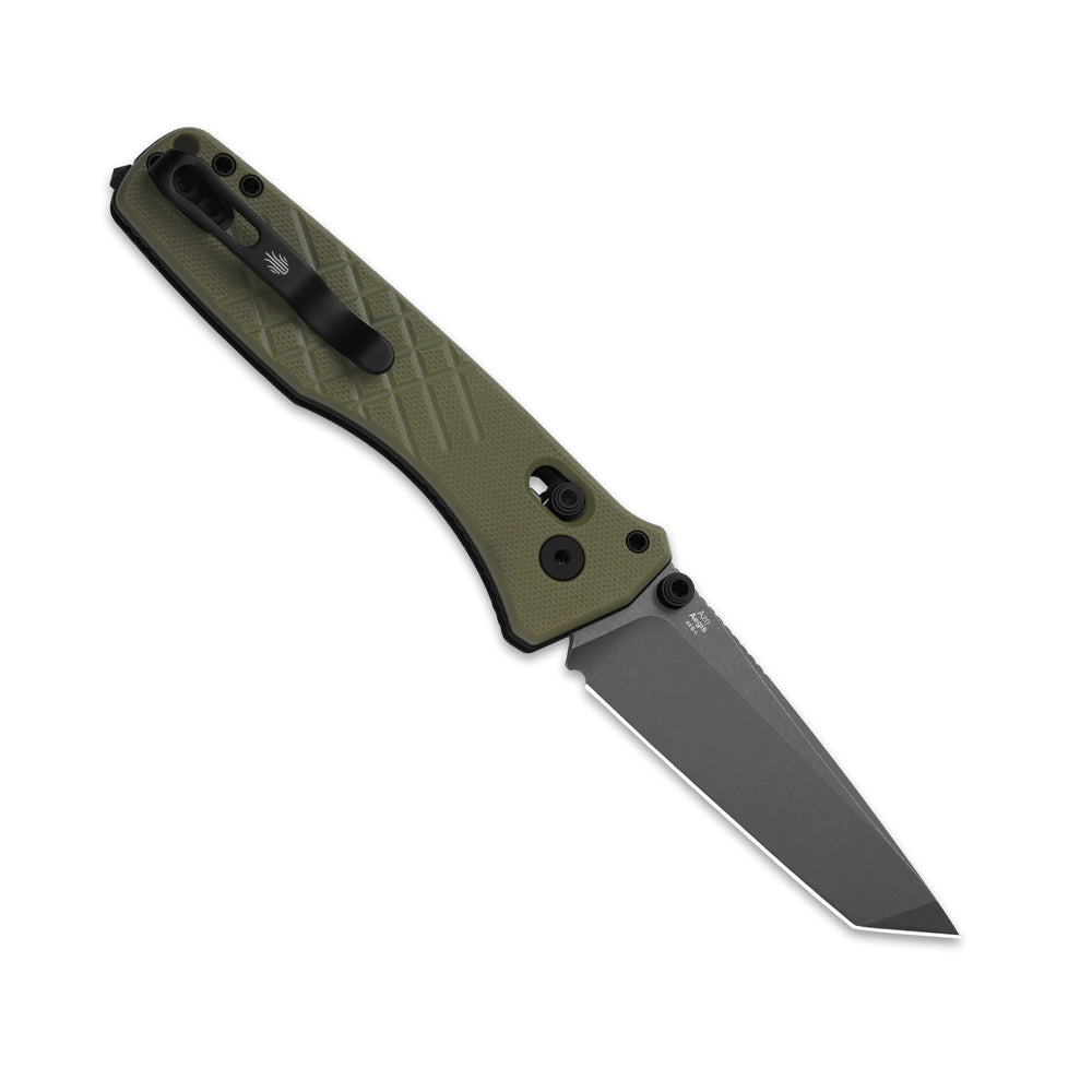 KIZER CUTLERY Aegis T | AEB-L | Green G10 | Rescue Hook & Glass Breaker