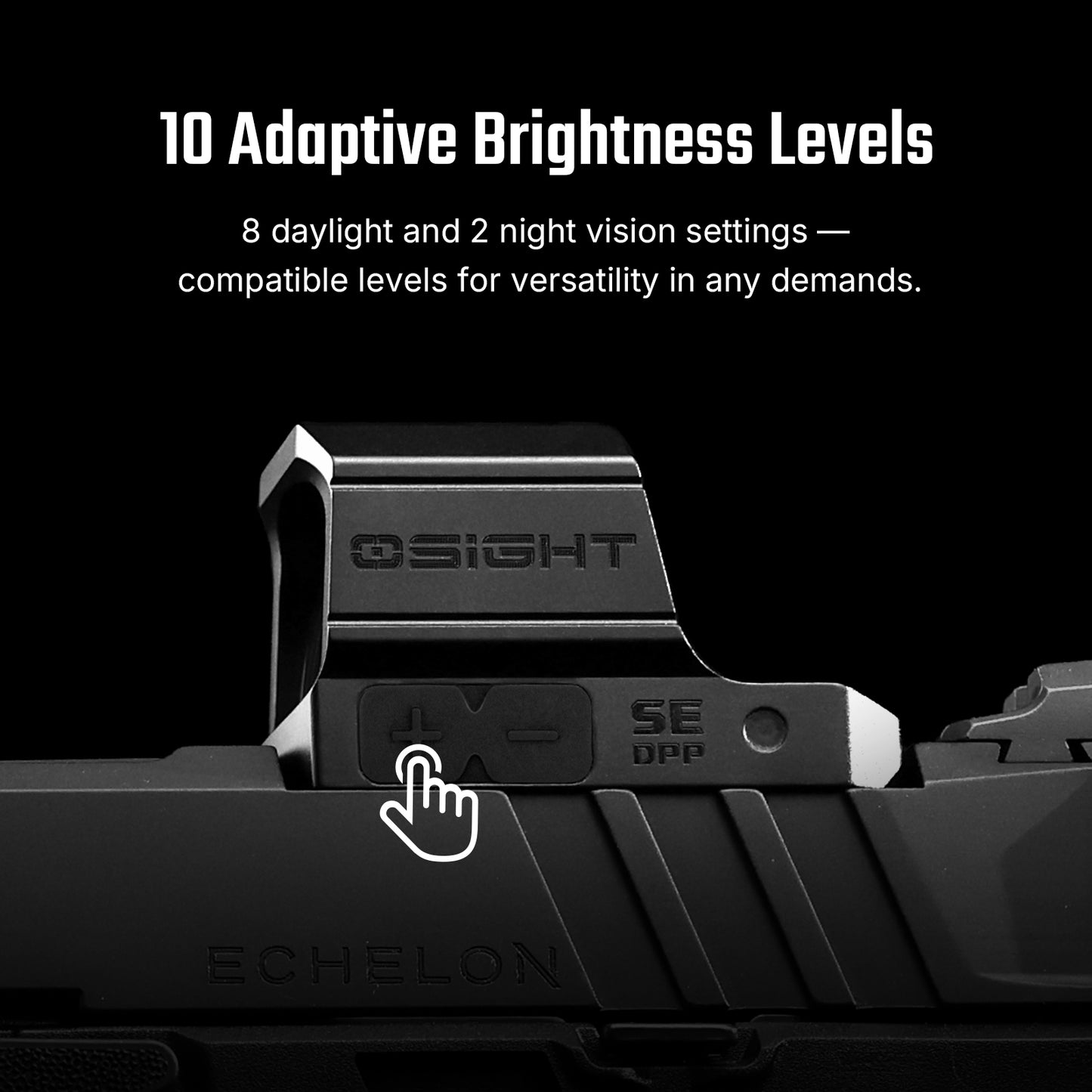 Osight SE DPP Footprint Enclosed Emitter Red Dot Sight with Multi-Reticle System