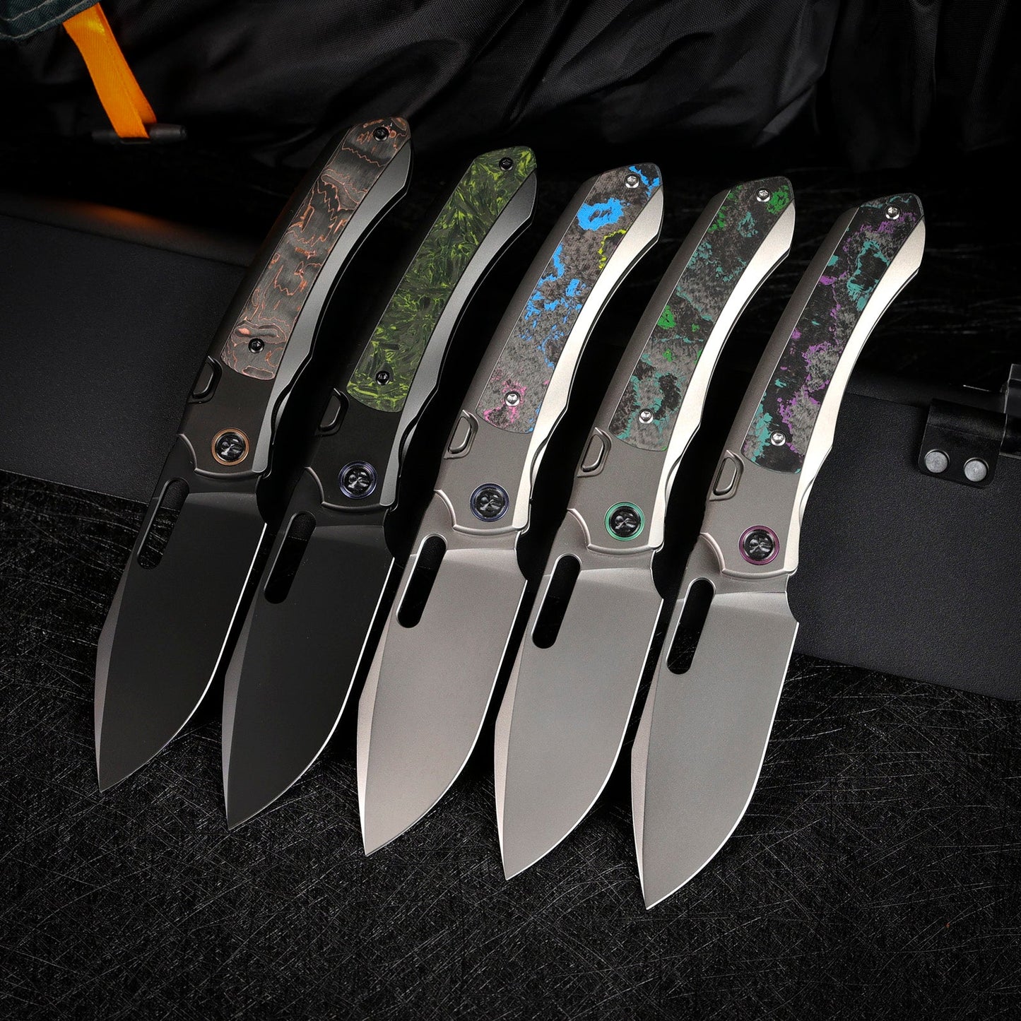 REMETTE RT-Orca Knife Button+Frame Lock M390 Blade Titanium Handle Outdoor Camping Knives ORCAUR