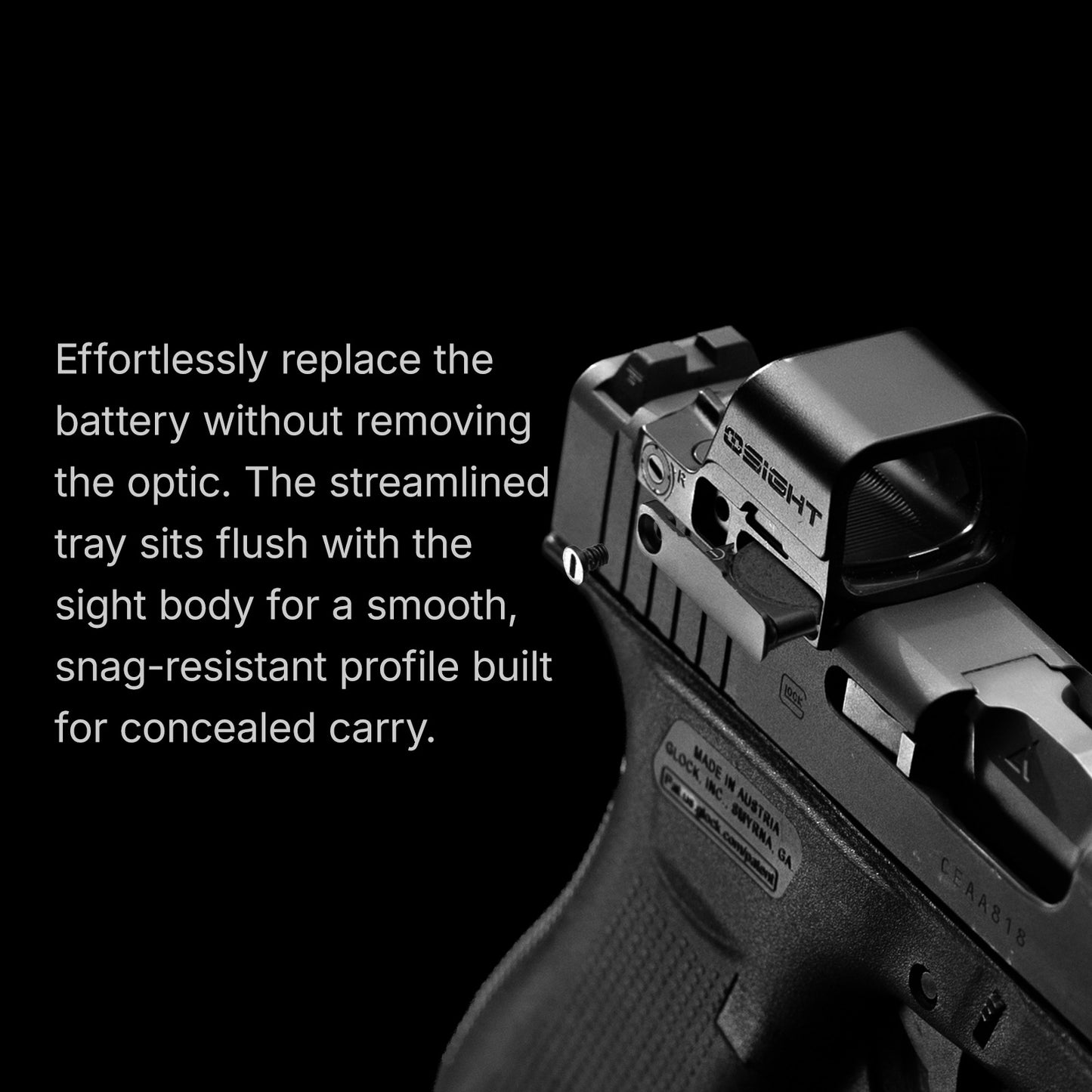 Osight K 6 MOA Dot Sight with RMSc Footprint and Side-Loading Battery
