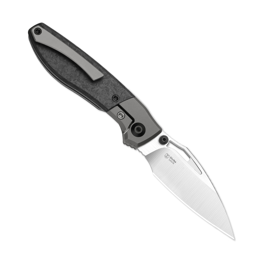 KIZER CUTLERY Shrike | S45VN | Titanium & Carbon Fiber | Front Flipper | Ki3746A1