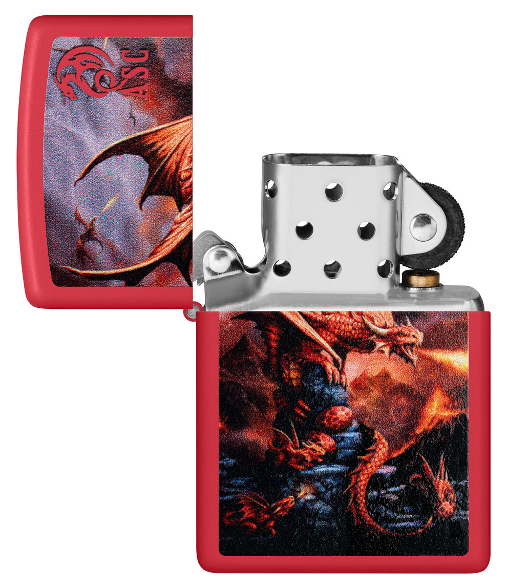 ZIPPO Anne Stokes Fire Dragon Design