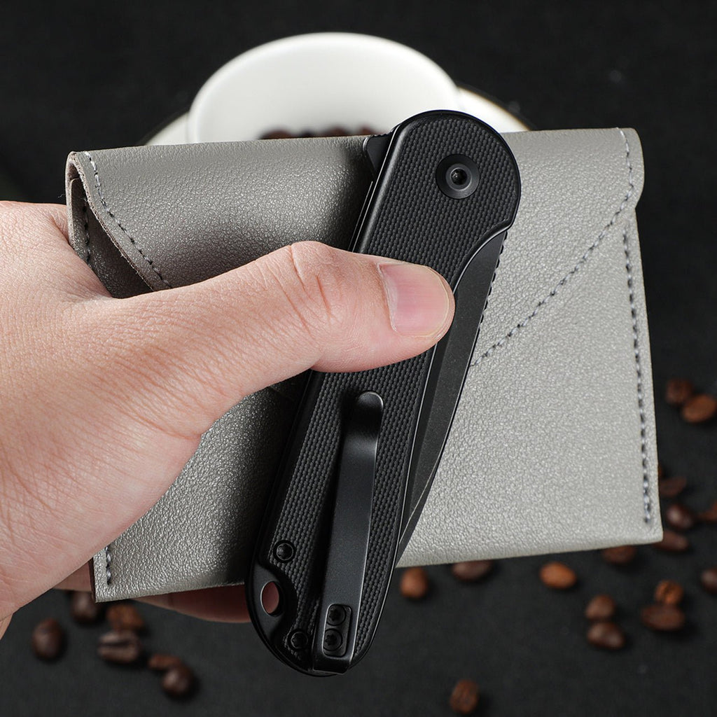 CIVIVI Button Lock Elementum II Flipper Knife G10 Handle (2.96" Nitro-V Blade) C18062P-1