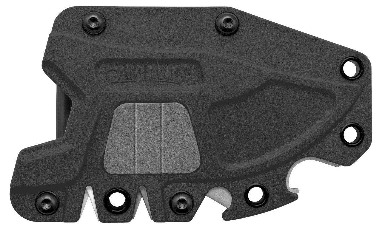 Camillus Comb Black Fixed Blade Knife