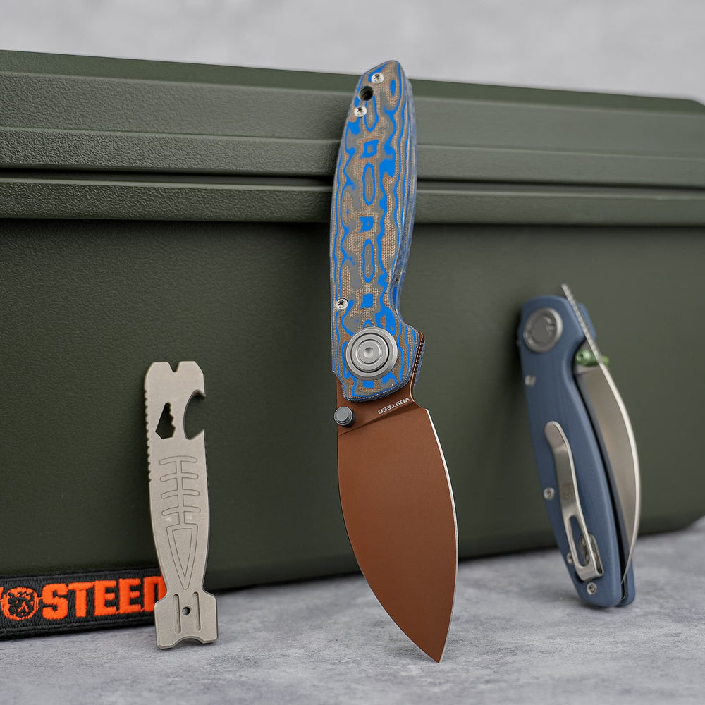 VOSTEED Shilin Cutter® - Vanchor Lock® (2.90" 154CM Blade & Micarta Handle) - A2811