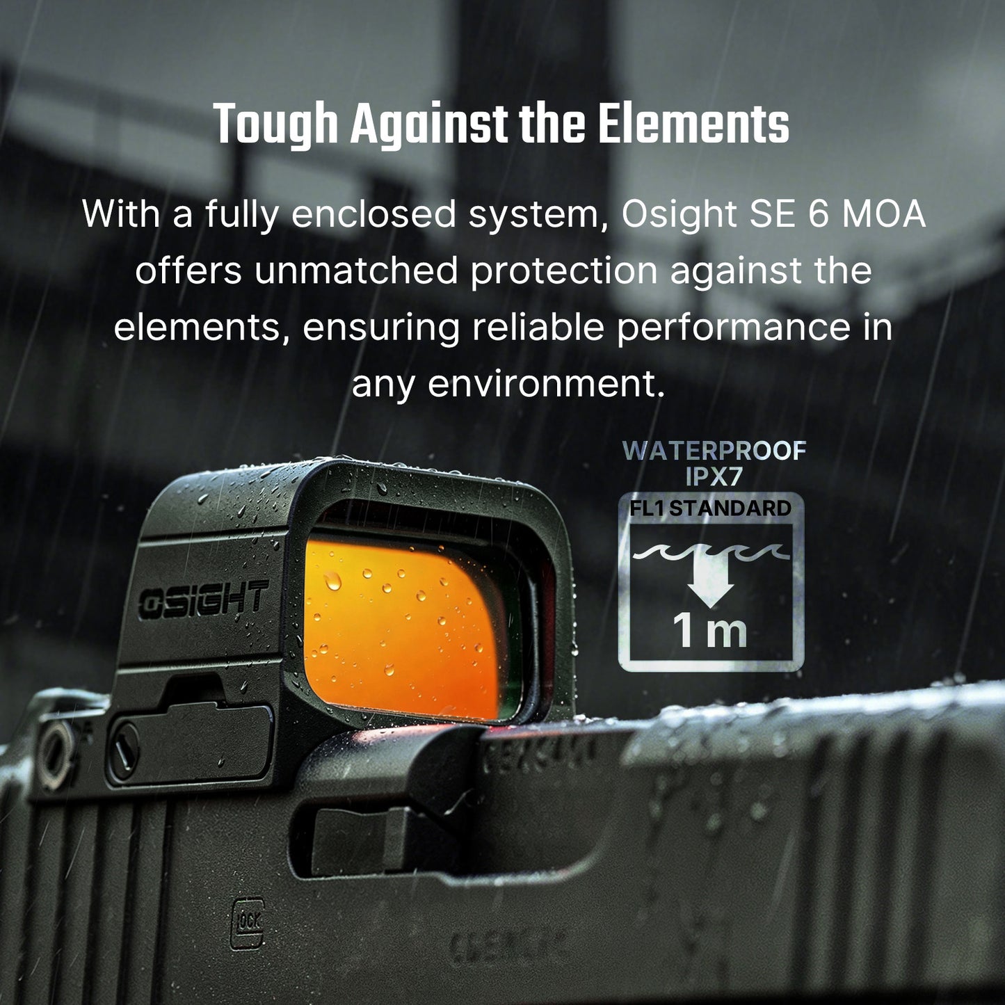 Osight SE Enclosed 6 MOA Red Dot Sight with RMSc Footprint and Side-Loading Battery