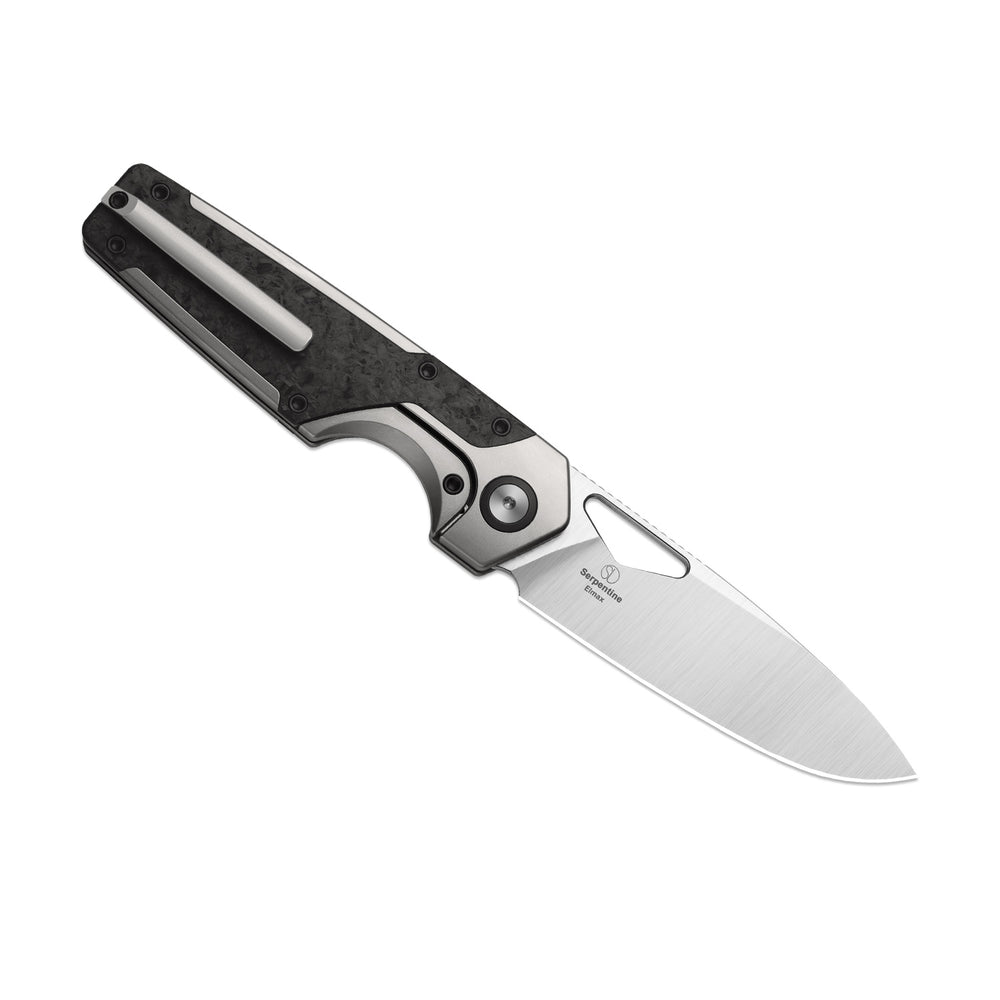 KIZER CUTLERY Serpentine | Elmax | Titanium & Carbon Fiber | Satin