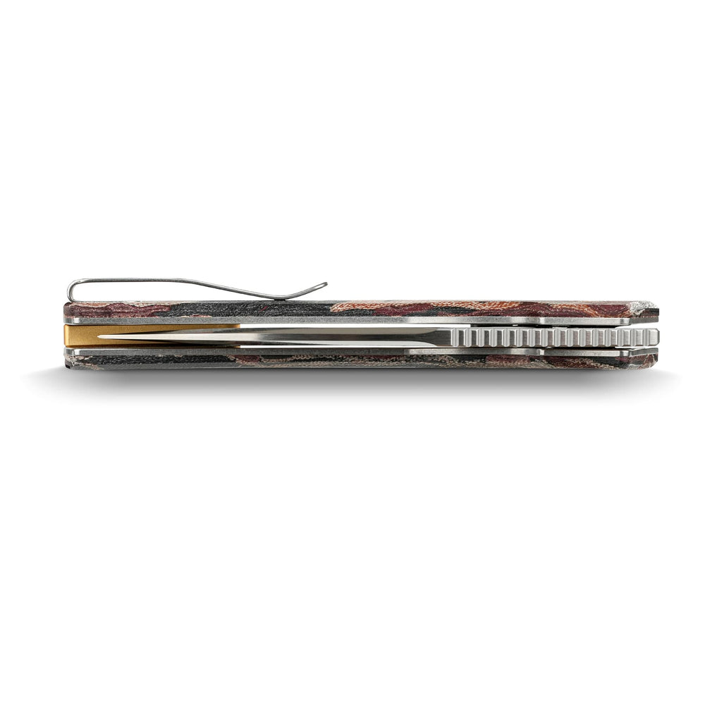 VOSTEED Psyop - Top Liner Lock Knife (3.32" Elmax Blade & Current Micarta Handle) - A2234