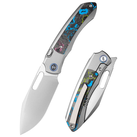 REMETTE RT-Orca Knife Button+Frame Lock M390 Blade Titanium Handle Outdoor Camping Knives ORCAUR