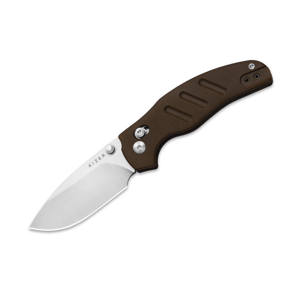 KIZER CUTLERY Sheepdog® C01C 2.9 CD | Kizer Clutch Lock™ | Norplex UltreX™ Micarta | Nitro-V | KizerV™ 3488.29CDA1