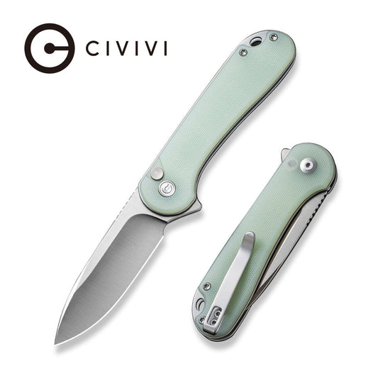 CIVIVI Button Lock Elementum II Flipper Knife G10 Handle (2.96" Nitro-V Blade) C18062P-2
