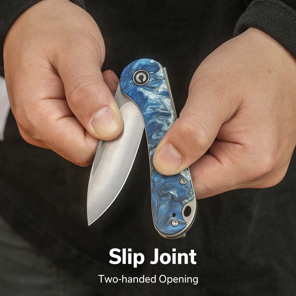 CIVIVI Elementum Slip Joint Knife Resin Handle (2.96" 14C28N Blade) C18062AJ-4
