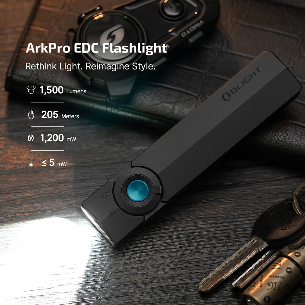 OLIGHT ArkPro Series – Flat Unibody EDC Flashlight with Multi-Light Sources