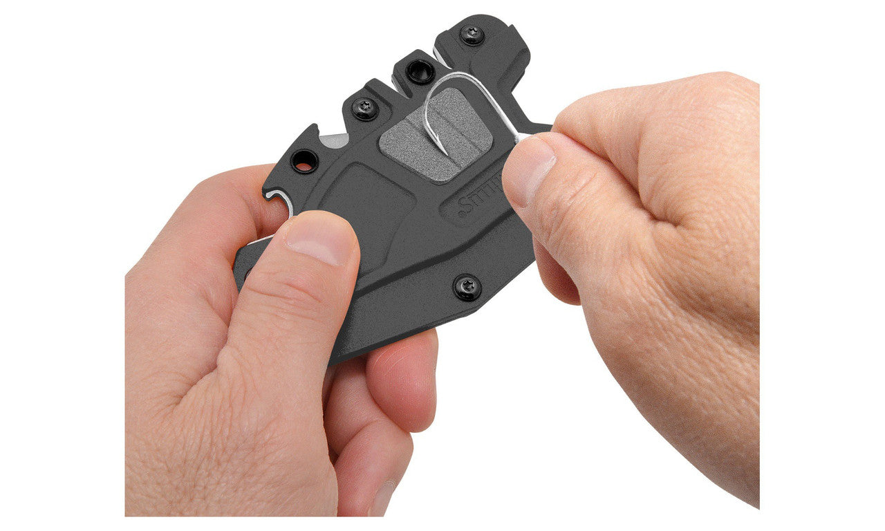 Camillus Comb Black Fixed Blade Knife