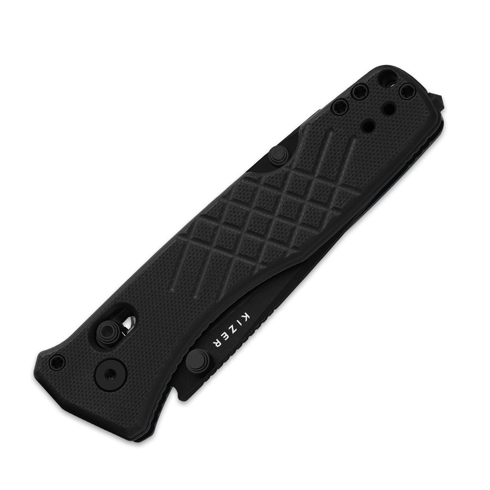 KIZER CUTLERY Aegis T | AEB-L | Black G10 | Rescue Hook & Glass Breaker