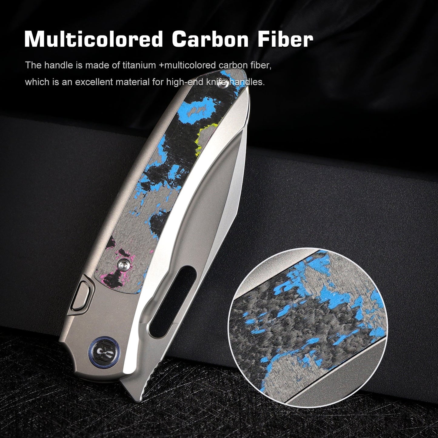 REMETTE RT-Orca Knife Button+Frame Lock M390 Blade Titanium Handle Outdoor Camping Knives ORCAUR
