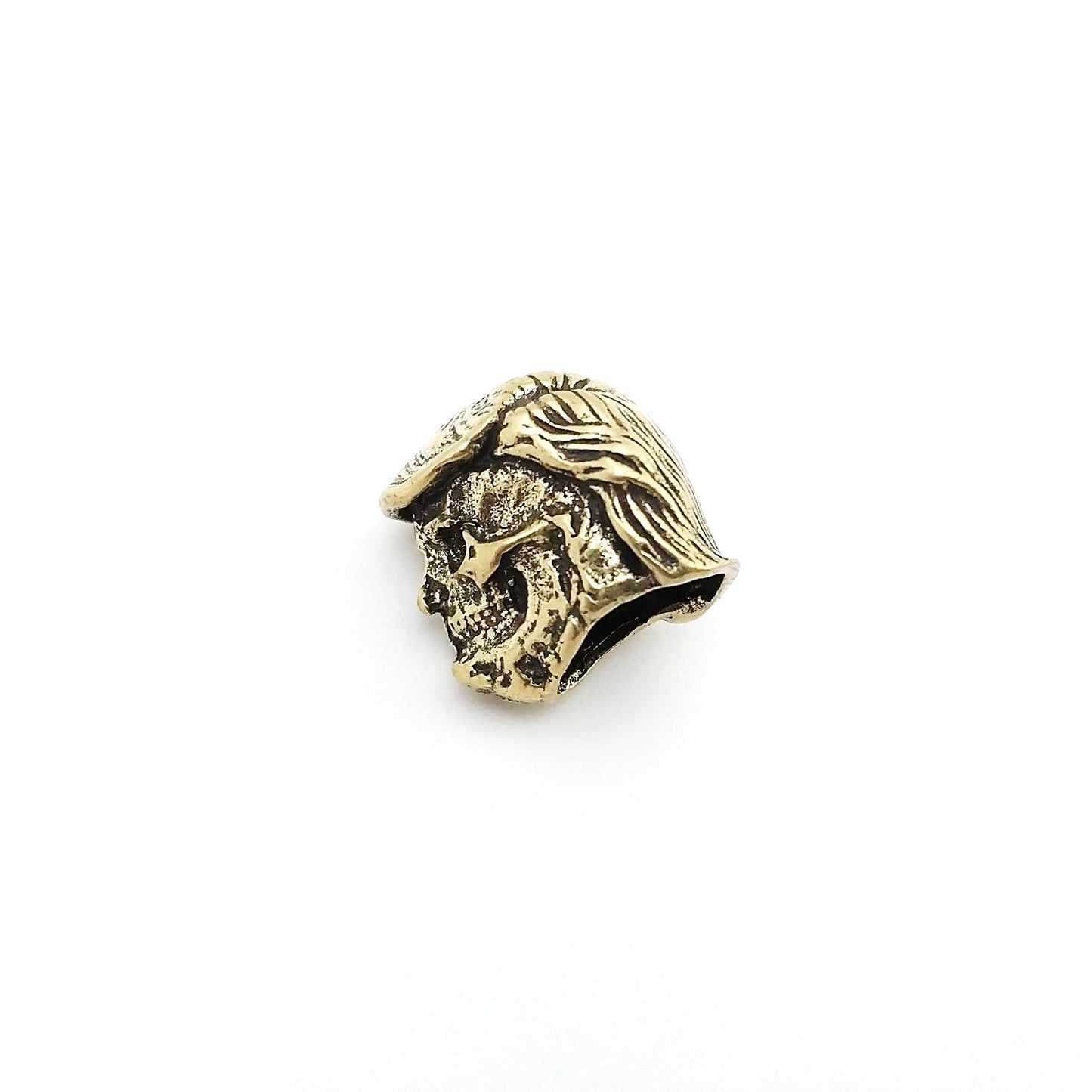 Coeburn Tool Brass Pres. Donald Trump Head/Skull Lanyard Bead Accessory