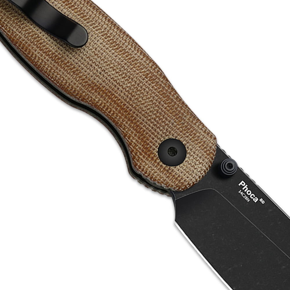 KIZER CUTLERY Phoca BD | 14C28N | Norplex UltreX™ Micarta | Button Liner Lock