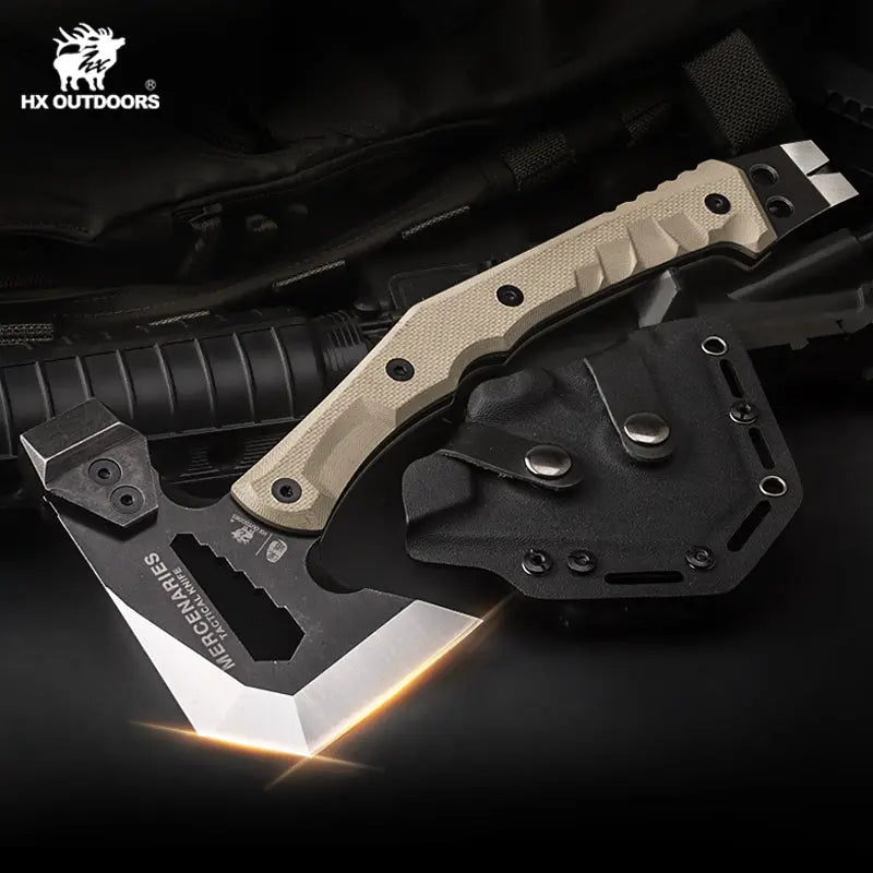 HX OUTDOORS GUARDIANS Hatchet | 13" Overall Length | 420 Blade | TAN G10 Handle