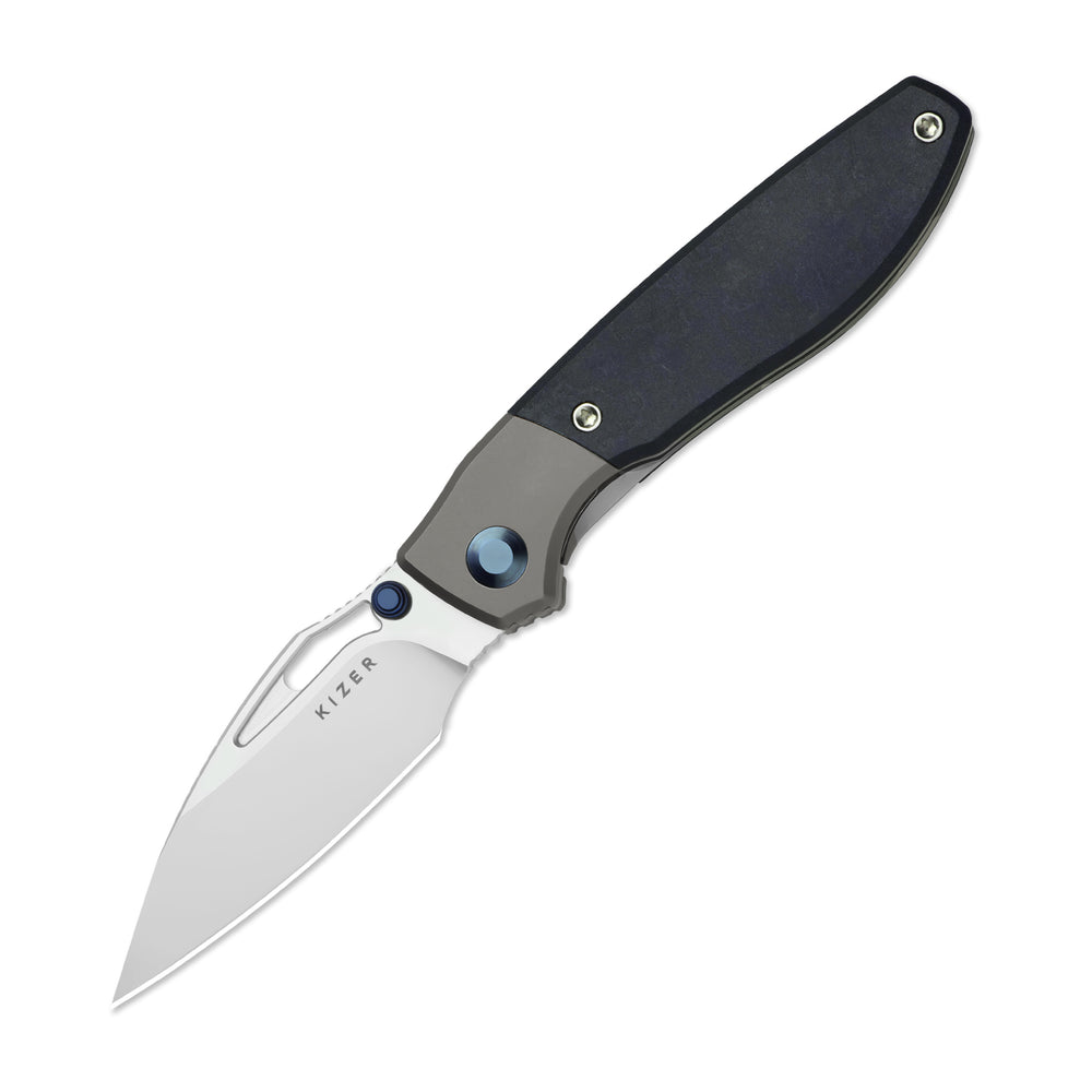 KIZER CUTLERY Shrike | S45VN | Titanium & Richlite | Front Flipper | Ki3746A3