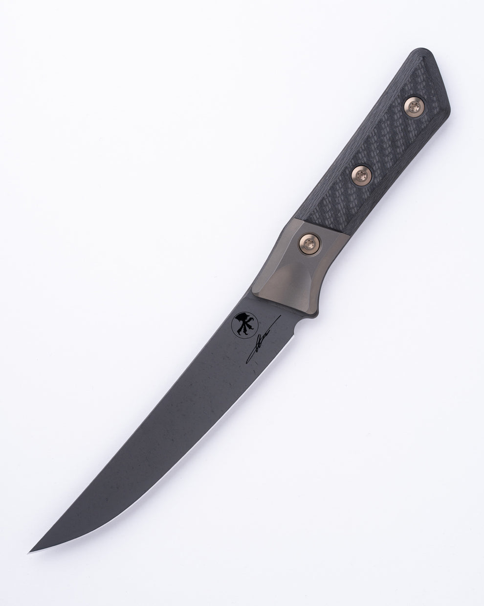 Microtech Gear Boning Knife DLC Standard Bronze Titanium Bolster Carbon Fiber (3100B-1DLCCFS)