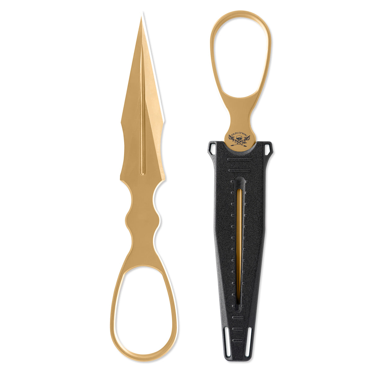 SKALLYWAG TACTICAL D2 DAGGER - Bounty Gold