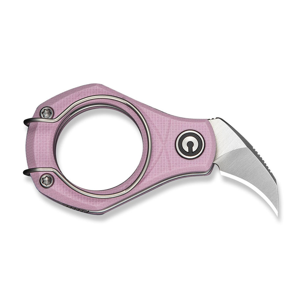 CIVIVI Pyrus Slip Joint Utility Knife Powder Pink G10 Handle (0.65" Satin Finished 14C28N Blade) C23038-5