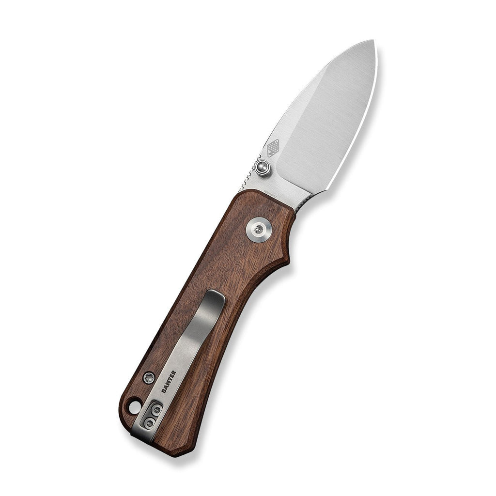 CIVIVI Baby Banter Slip Joint Thumb Stud Knife Guibourtia Wood Handle (2.34" Satin Finished Nitro-V Blade) C25066A-2