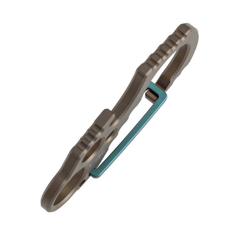 Kansept EDC Tools Carabiner C011A4 Titanium EDC Keychain Clip Bronze Anodized Titanium with Green Anodized Lock Koch Tools Designed