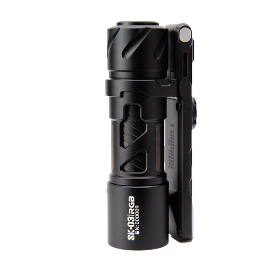 LOOP GEAR SK03 RGB Pro Aluminum Black LED Flashlight