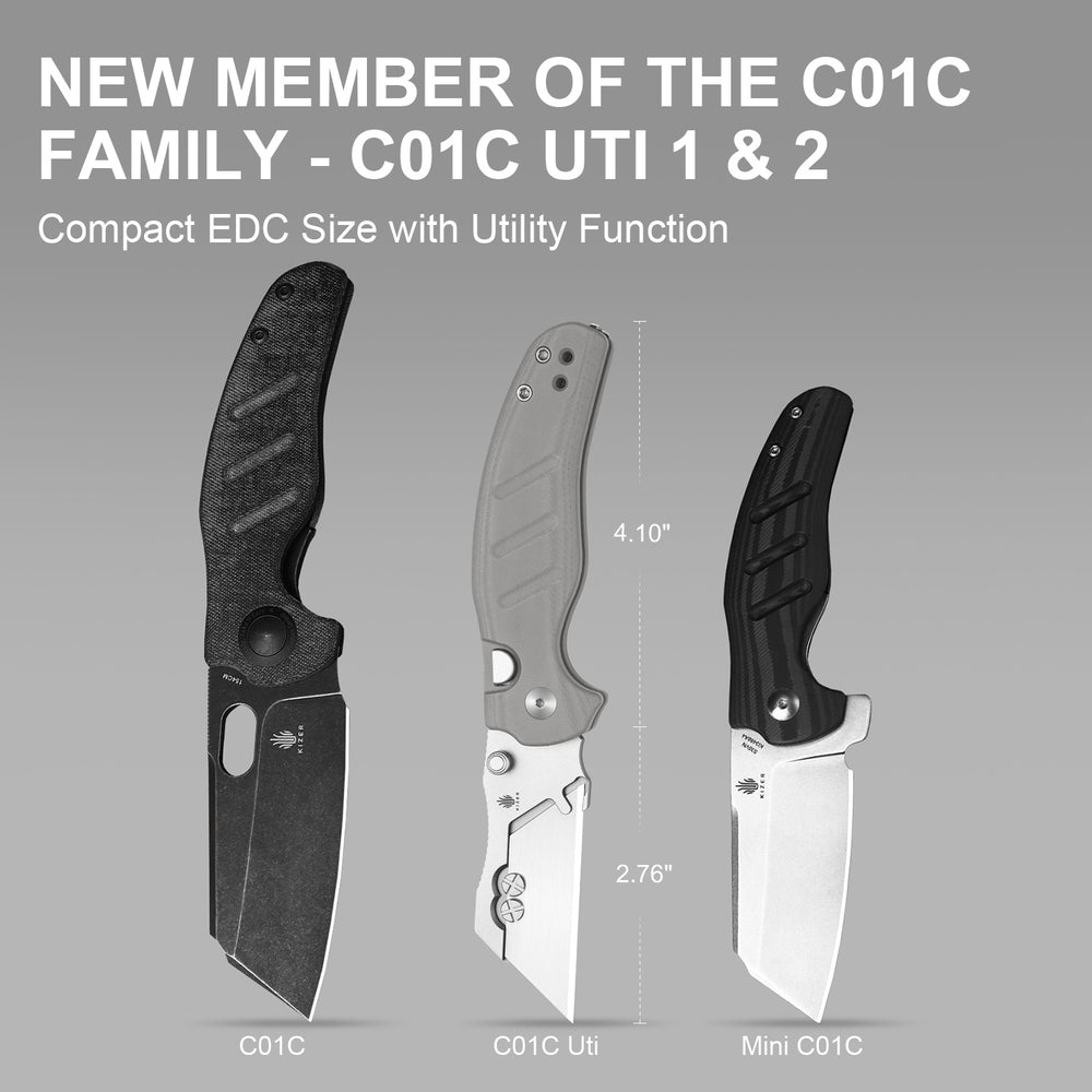 KIZER CUTLERY Sheepdog® Utility Knives | C01C Uti 1 | 5Cr15MoV | G10 | V3488.29JSA1