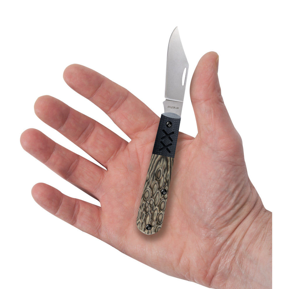 CASE CUTLERY Crossroads™ Fossil Jig Luna Richlite® w/Black G-10 XR Barlow