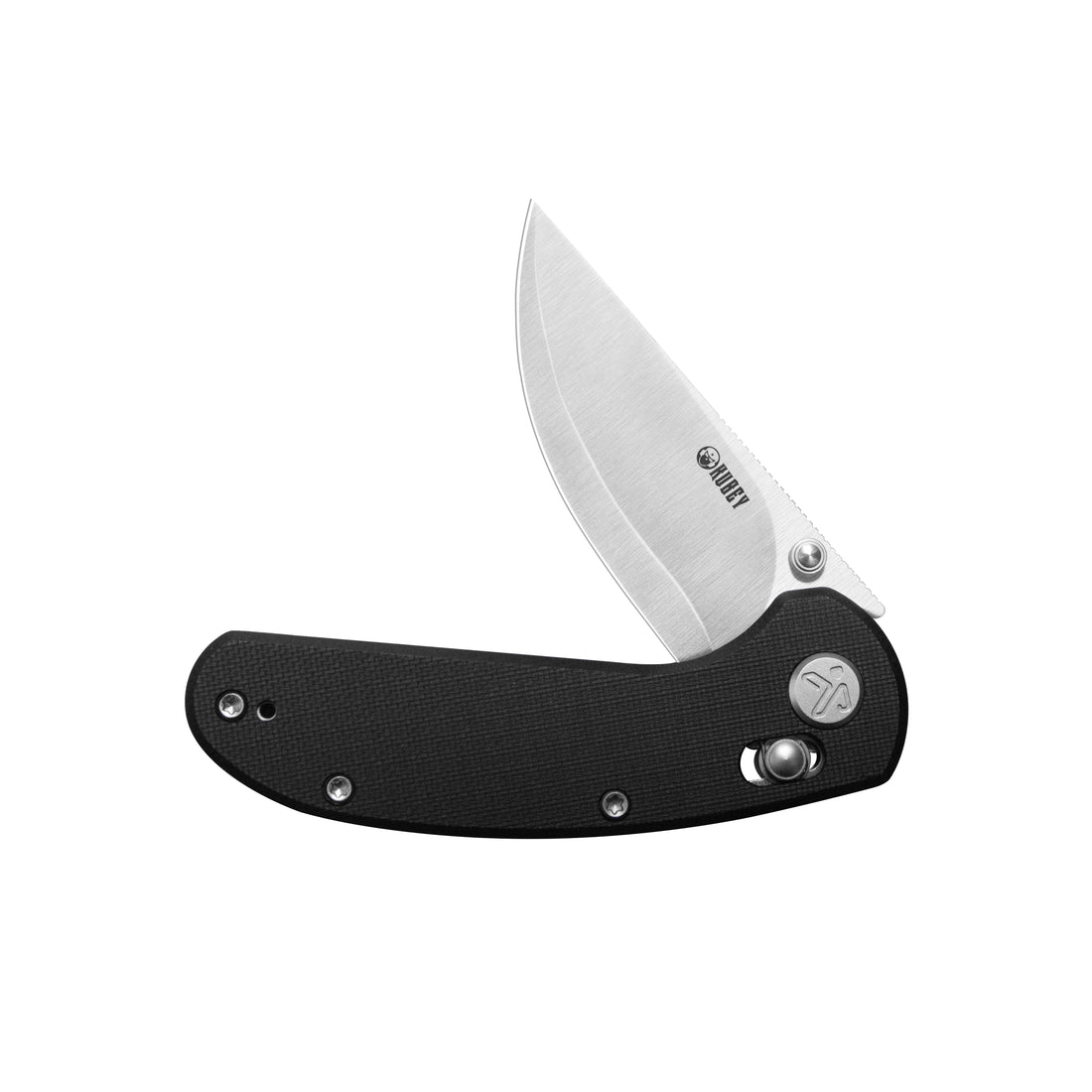 Kubey Sparrow Crossbar Lock Everyday Carry Folding Knife Black G10 Handle 2.2" Satin San Mai AUS-10 KU449A