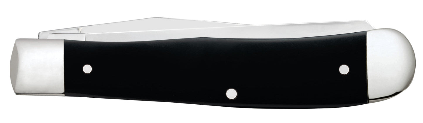 CASE CUTLERY Harley-Davidson® Embellished Smooth Black Synthetic Trapper