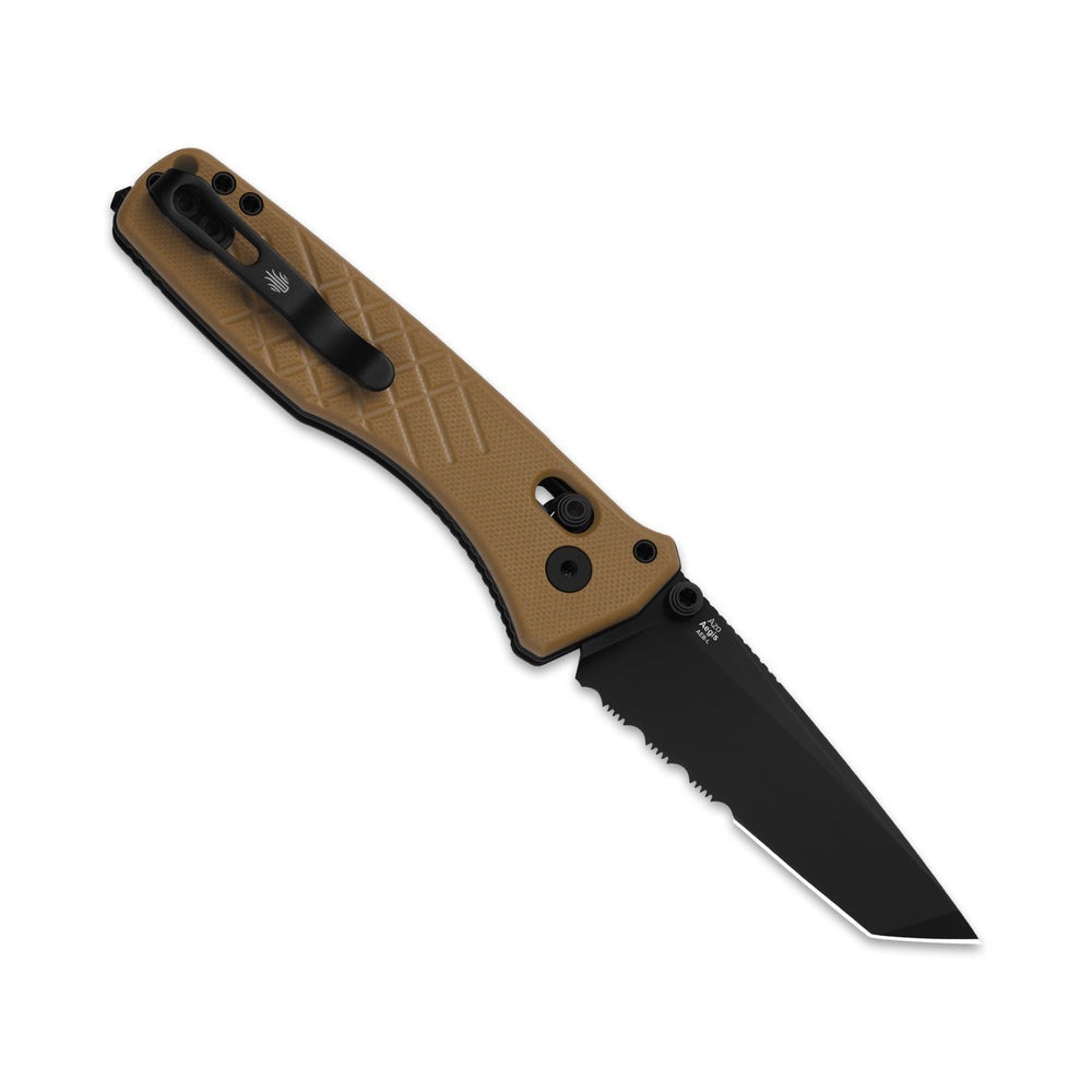KIZER CUTLERY Aegis T | Serrated AEB-L Blade | G10 | Rescue Hook & Glass Breaker