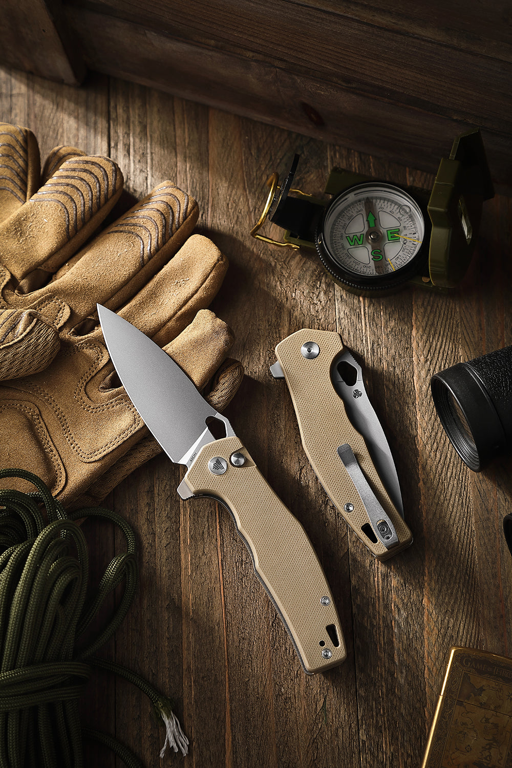 TRIVISA Corvus-03N,Button Lock Pocket Folding Knfe,3.16'' 14C28N Steel blade,G10 Handle,Hydra Design