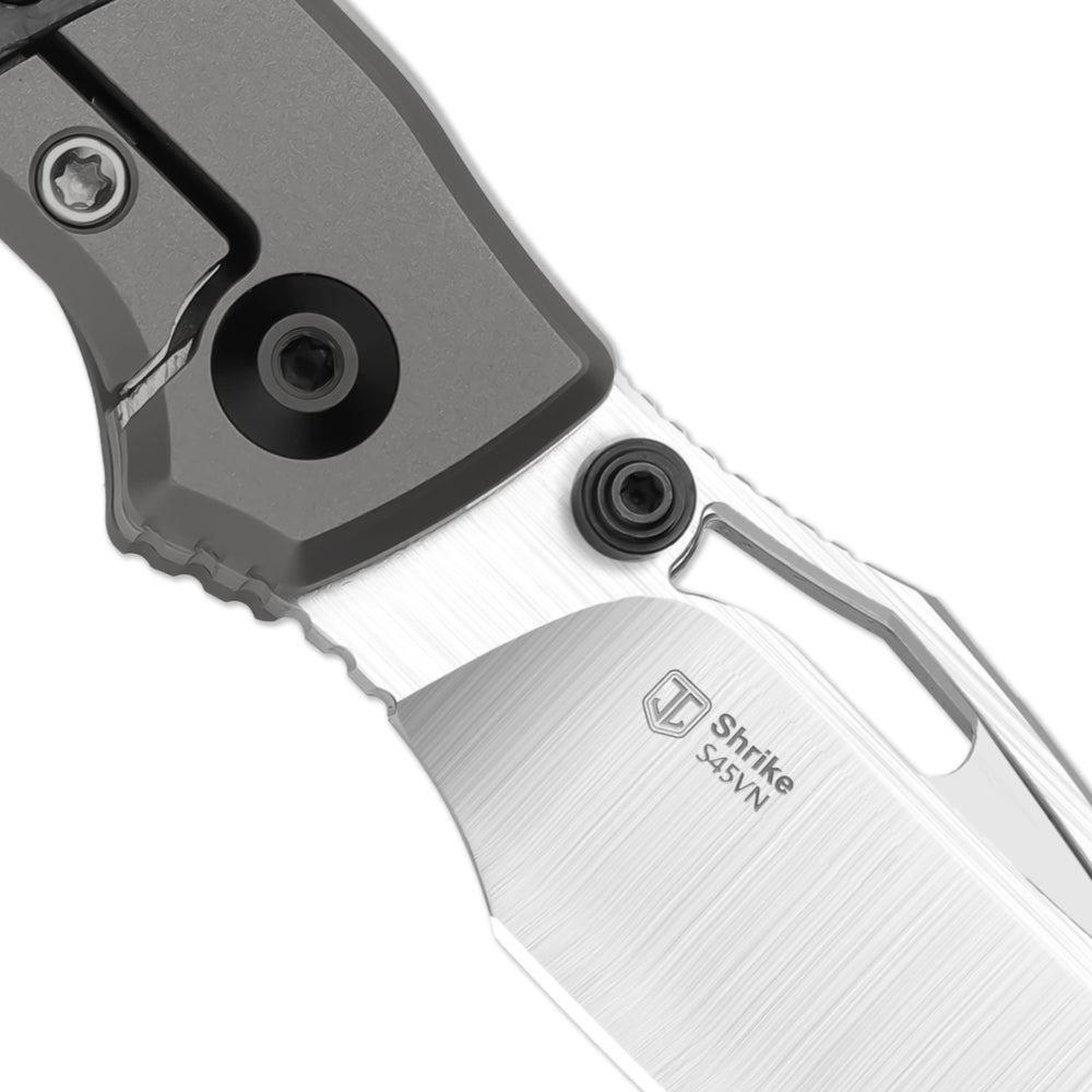 KIZER CUTLERY Shrike | S45VN | Titanium & Carbon Fiber | Front Flipper | Ki3746A1