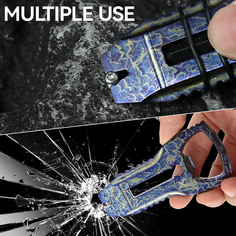 KANSEPT KNIVES PryOfSorts Titanium EDC Multi-Tool | Pry Bar, Bottle Opener & Magnetic Bit Driver | Lightning Strike Finish | Designed by Koch Tools-C010A3